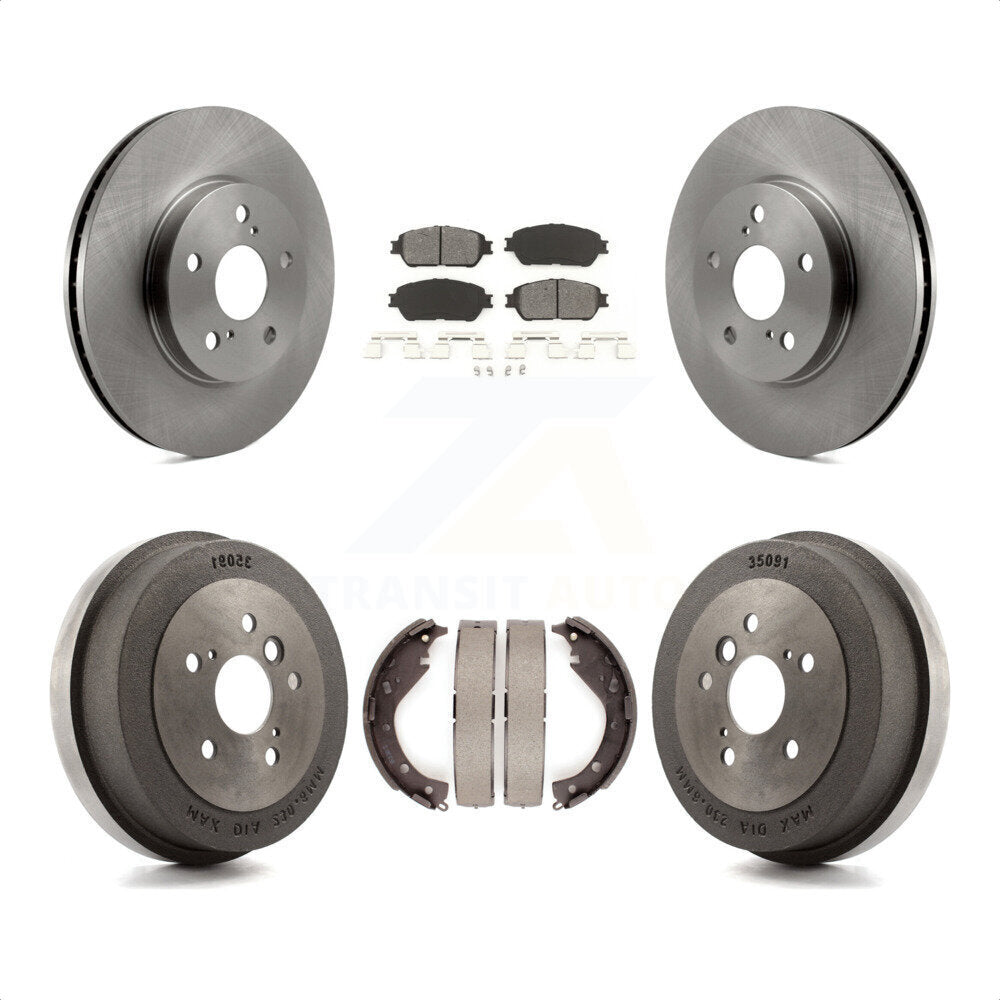 [Avant + Arrière] Kit de Disque et plaquette (semi-métallique) de frein pour 2005 Toyota Camry SE XLE Vehicles Manufactured In USA K8S-103333 par Transit Auto