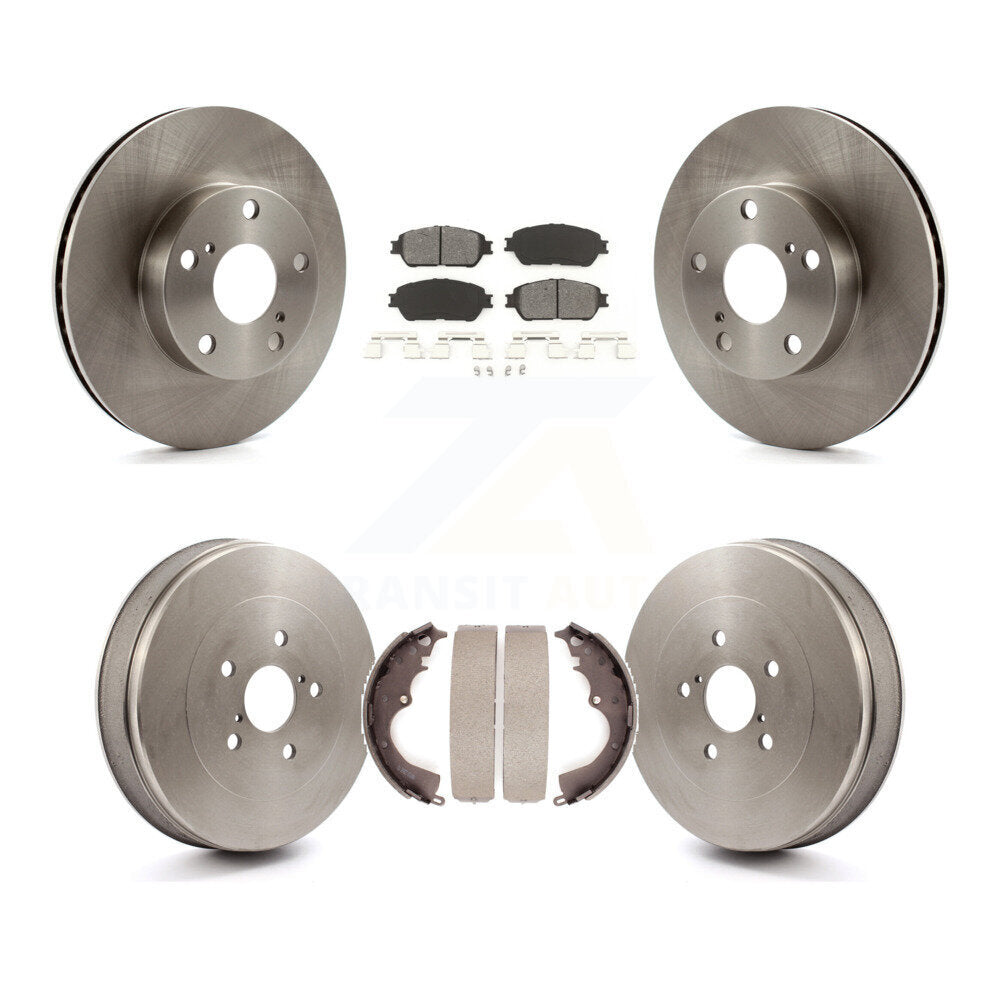 [Avant + Arrière] Kit de Disque et plaquette (semi-métallique) de frein pour Toyota Tacoma avec 5 Lug Wheels K8S-103348