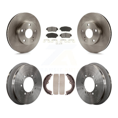 [Avant + Arrière] Kit de Disque et plaquette (semi-métallique) de frein pour 2015 Toyota Tacoma 4WD avec 5 Lug Wheels K8S-103350