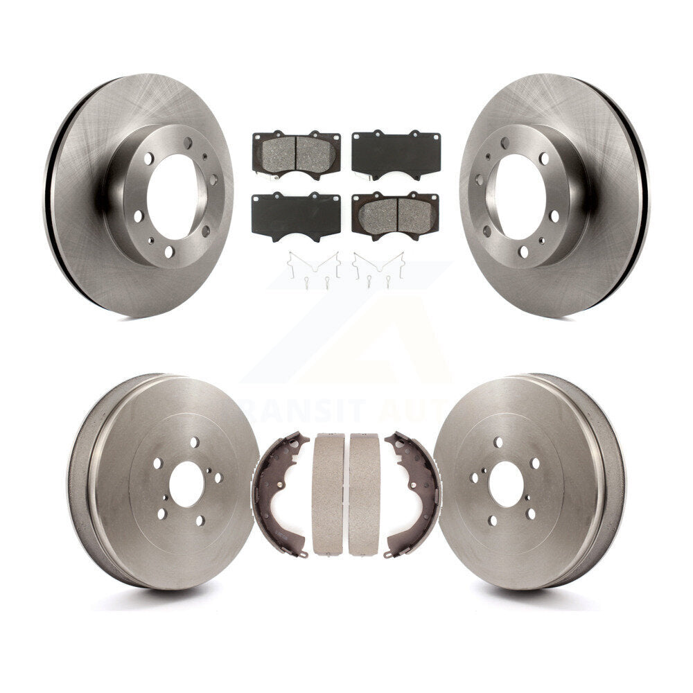 [Avant + Arrière] Kit de Disque et plaquette (semi-métallique) de frein pour 2015 Toyota Tacoma RWD avec 6 Lug Wheels K8S-103351