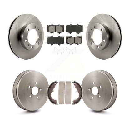 [Avant + Arrière] Kit de Disque et plaquette (semi-métallique) de frein pour 2015 Toyota Tacoma RWD avec 6 Lug Wheels K8S-103351
