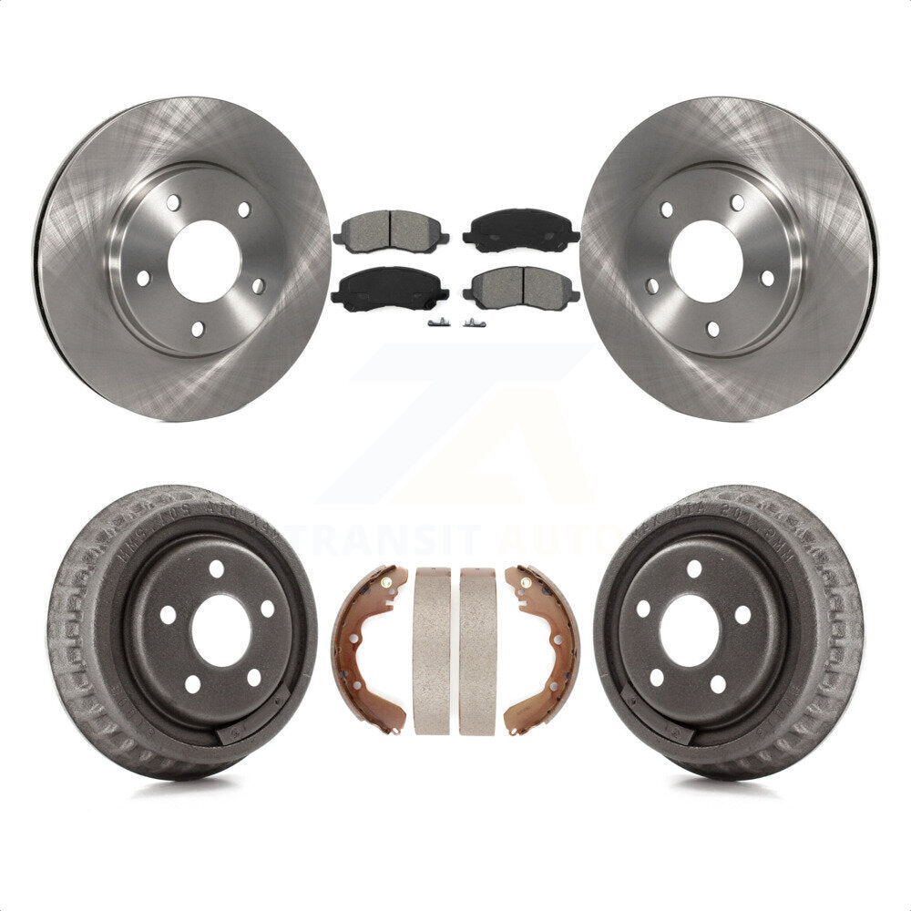[Avant + Arrière] Kit de Disque et plaquette (semi-métallique) de frein pour 2001 Dodge Stratus Coupe avec rear brakes K8S-103369 par Transit Auto