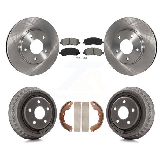[Avant + Arrière] Kit de Disque et plaquette (semi-métallique) de frein pour 2001 Dodge Stratus Coupe avec rear brakes K8S-103369 par Transit Auto