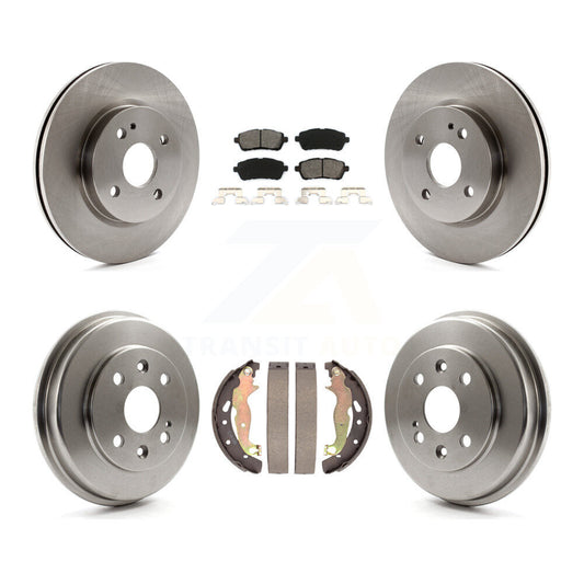 [Avant + Arrière] Kit de Disque et plaquette (semi-métallique) de frein pour 2011-2014 Mazda 2 K8S-103379