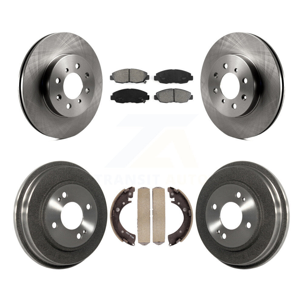 [Avant + Arrière] Kit de Disque et plaquette (semi-métallique) de frein pour Honda Civic K8S-103401