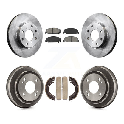 [Avant + Arrière] Kit de Disque et plaquette (semi-métallique) de frein pour 1993-1995 Honda Civic DX avec Coupe Manual transmission K8S-103403