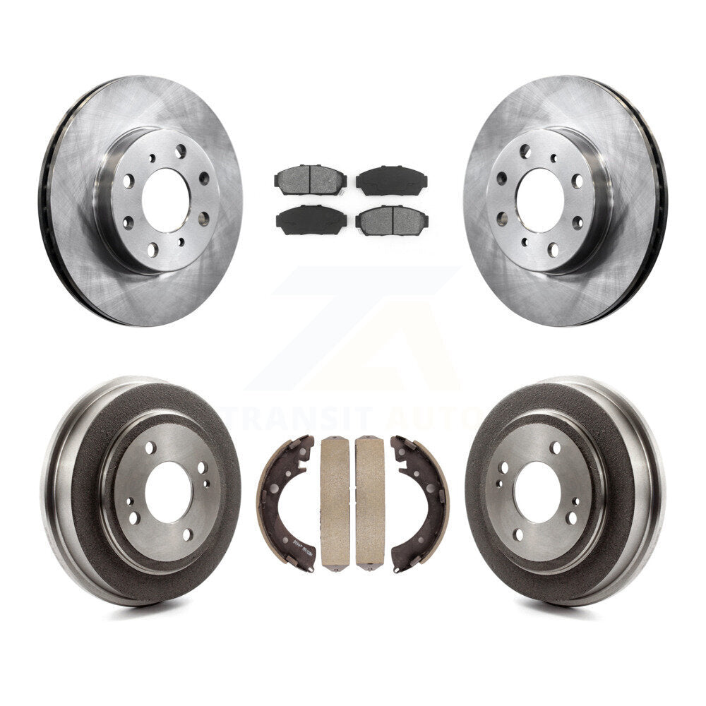 [Avant + Arrière] Kit de Disque et plaquette (semi-métallique) de frein pour 1994-1995 Honda Civic EX avec Sedan Automatic transmission Non-ABS K8S-103405