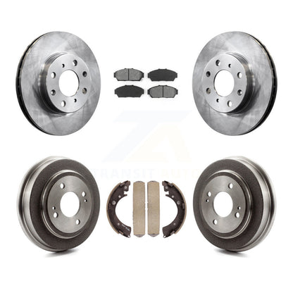 [Avant + Arrière] Kit de Disque et plaquette (semi-métallique) de frein pour 1994-1995 Honda Civic EX avec Sedan Automatic transmission Non-ABS K8S-103405