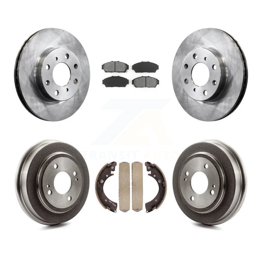 [Avant + Arrière] Kit de Disque et plaquette (semi-métallique) de frein pour 1994-1995 Honda Civic EX avec Sedan Automatic transmission Non-ABS K8S-103405