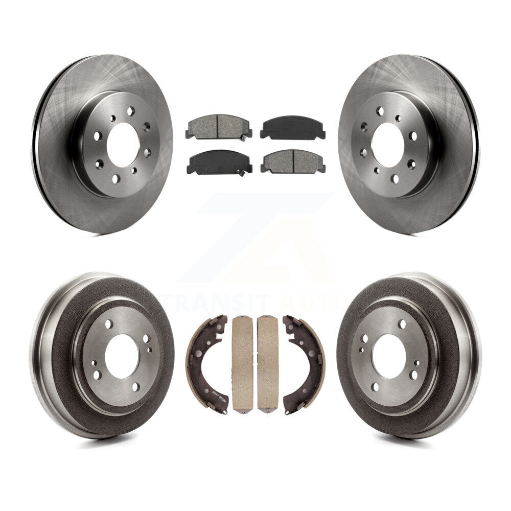 [Avant + Arrière] Kit de Disque et plaquette (semi-métallique) de frein pour 1997 Honda Civic LX avec 4-Wheel ABS K8S-103408