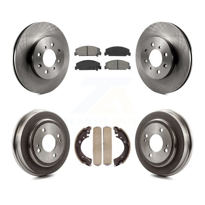 [Avant + Arrière] Kit de Disque et plaquette (semi-métallique) de frein pour 1997 Honda Civic LX avec 4-Wheel ABS K8S-103408