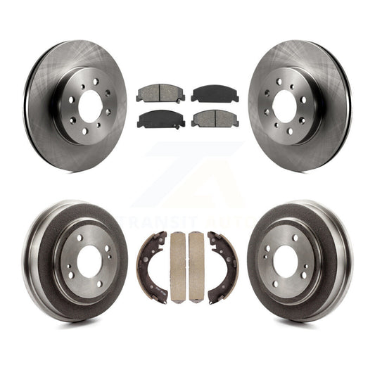 [Avant + Arrière] Kit de Disque et plaquette (semi-métallique) de frein pour 1997 Honda Civic LX avec 4-Wheel ABS K8S-103408
