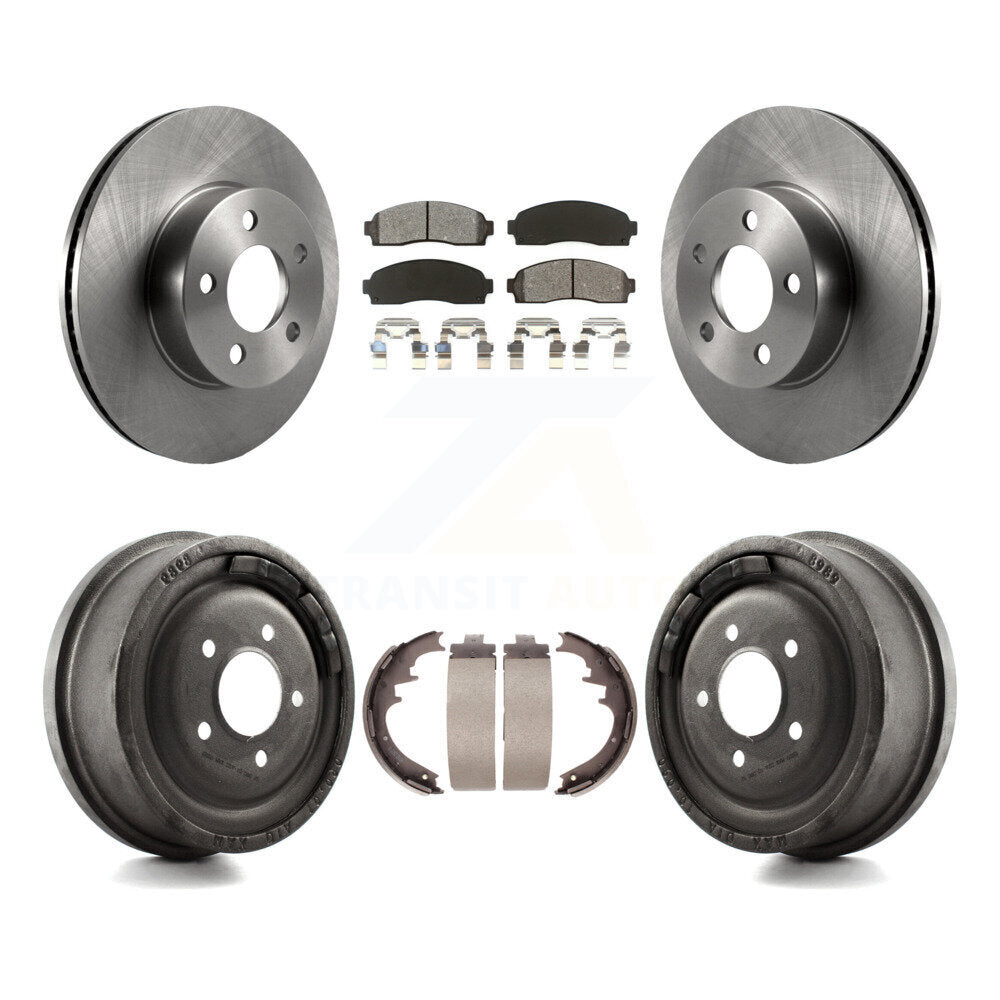 [Avant + Arrière] Kit de Disque et plaquette (semi-métallique) de frein pour Ford Ranger Mazda B4000 avec 10" Diameter K8S-103416