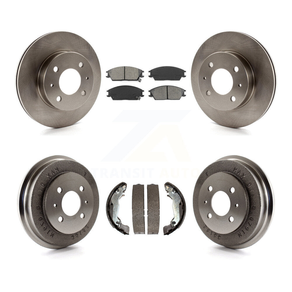 [Avant + Arrière] Kit de Disque et plaquette (semi-métallique) de frein pour 2003-2005 Hyundai Accent K8S-103429