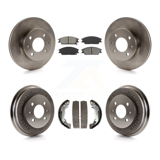 [Avant + Arrière] Kit de Disque et plaquette (semi-métallique) de frein pour 2003-2005 Hyundai Accent K8S-103429