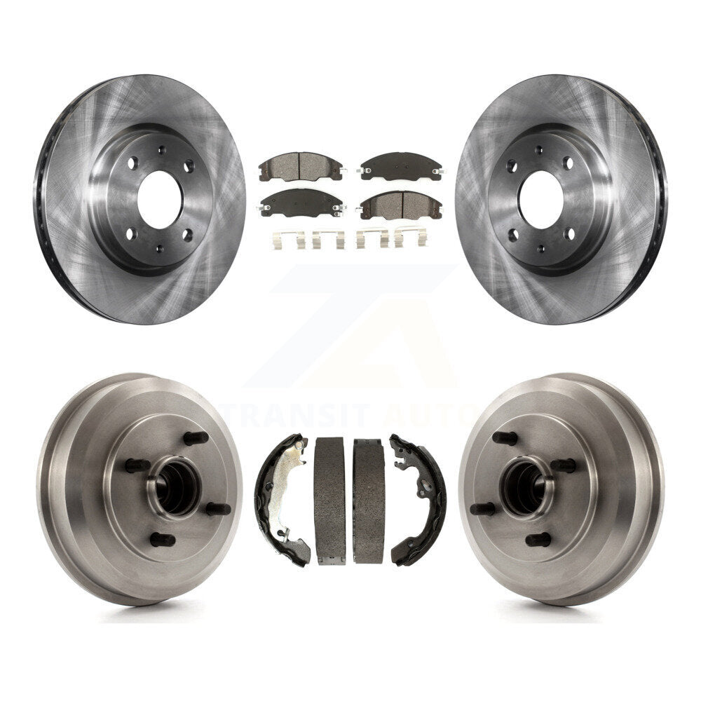 [Avant + Arrière] Kit de Disque et plaquette (semi-métallique) de frein pour 2008 Ford Focus Wheel Bearing Includes K8S-103441