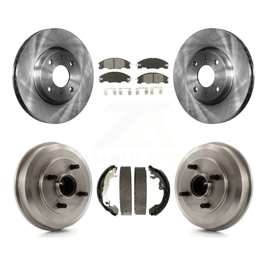 [Avant + Arrière] Kit de Disque et plaquette (semi-métallique) de frein pour 2008 Ford Focus Wheel Bearing Includes K8S-103441