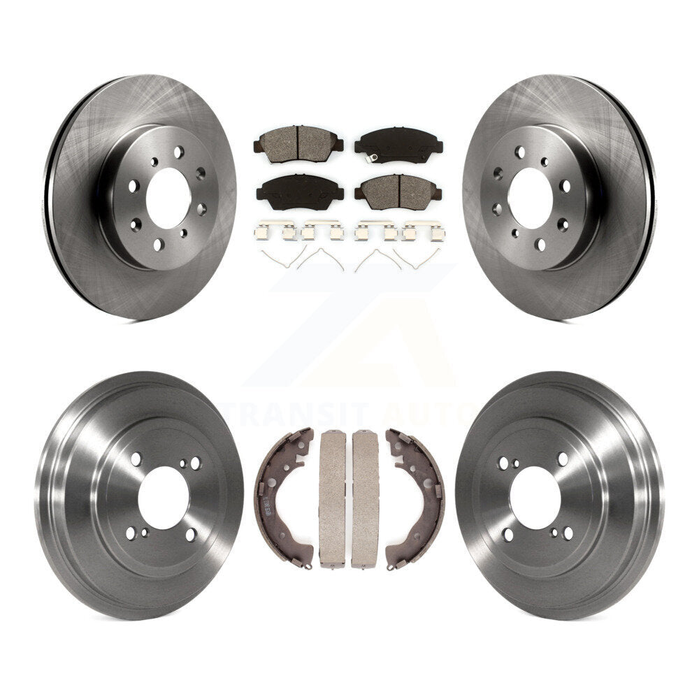 [Avant + Arrière] Kit de Disque et plaquette (semi-métallique) de frein pour 2013 Honda Fit DX K8S-103445