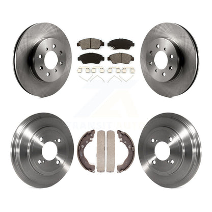 [Avant + Arrière] Kit de Disque et plaquette (semi-métallique) de frein pour 2013 Honda Fit DX K8S-103445