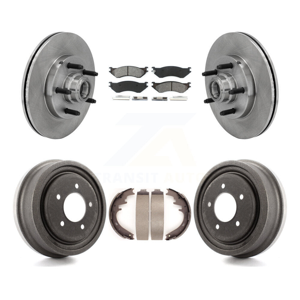 [Avant + Arrière] Kit de Disque et plaquette (semi-métallique) de frein pour 1999-2001 Ford F-150 RWD avec 5 Lug Wheels K8S-103459