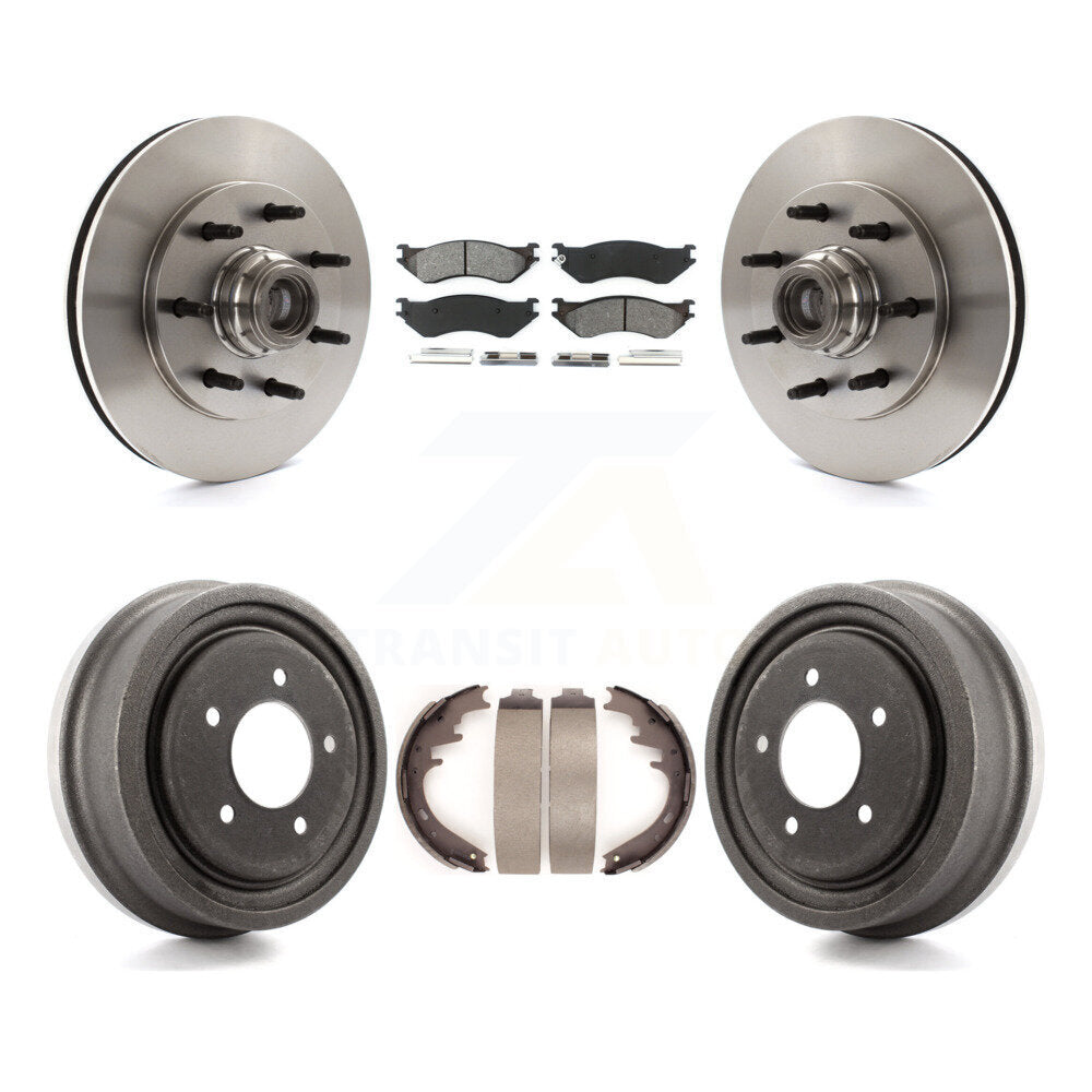 [Avant + Arrière] Kit de Disque et plaquette (semi-métallique) de frein pour 1999 Ford F-150 RWD avec 7 Lug Wheels K8S-103460