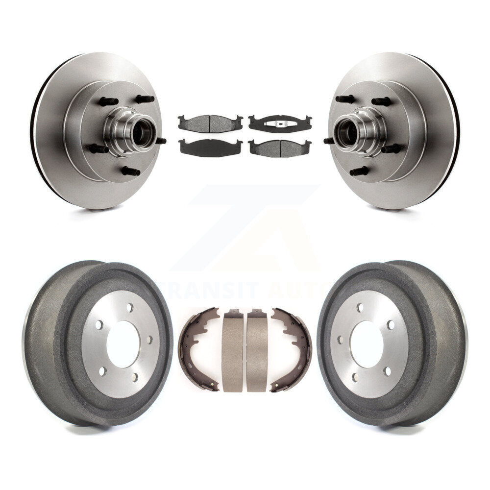 [Avant + Arrière] Kit de Disque et plaquette (semi-métallique) de frein pour Ford E-150 Econoline Club Wagon K8S-103463