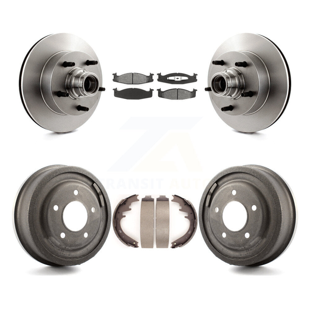 [Avant + Arrière] Kit de Disque et plaquette (semi-métallique) de frein pour 1997-1999 Ford E-150 Econoline Club Wagon K8S-103464
