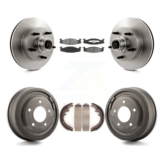 [Avant + Arrière] Kit de Disque et plaquette (semi-métallique) de frein pour 1997-1999 Ford E-150 Econoline Club Wagon K8S-103464