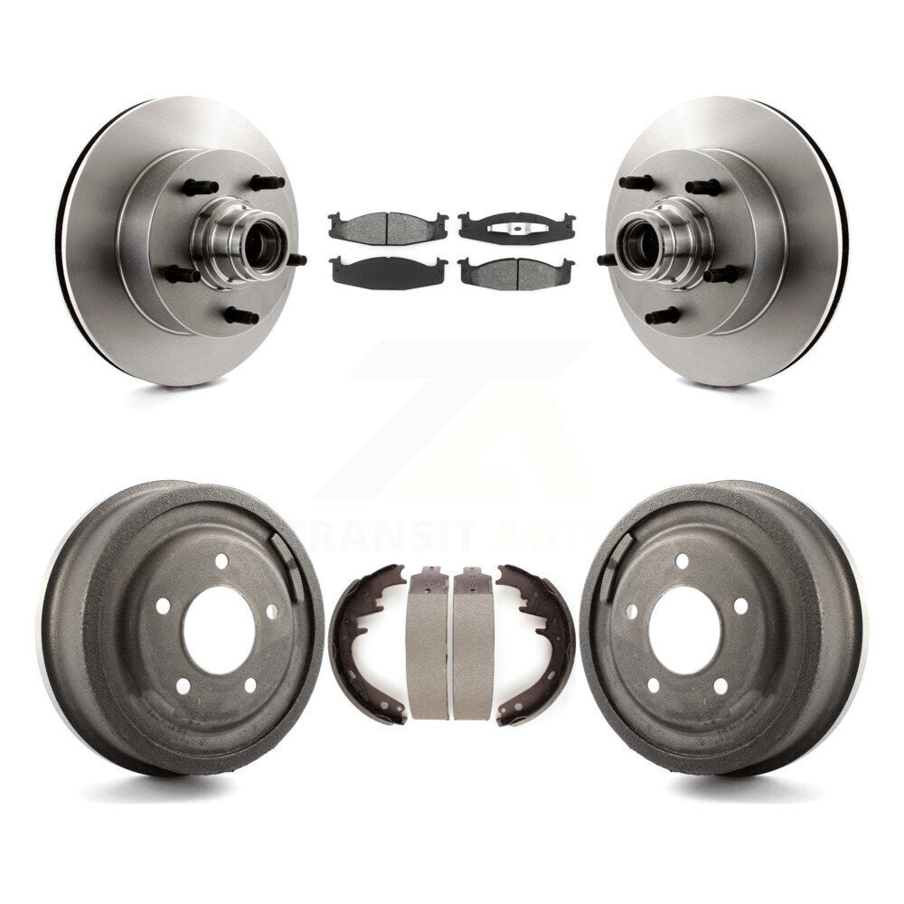 [Avant + Arrière] Kit de Disque et plaquette (semi-métallique) de frein pour Ford E-150 Econoline Club Wagon K8S-103466