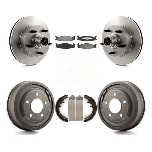 [Avant + Arrière] Kit de Disque et plaquette (semi-métallique) de frein pour Ford E-150 Econoline Club Wagon K8S-103466
