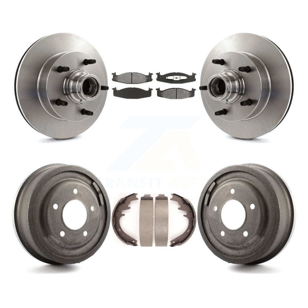 [Avant + Arrière] Kit de Disque et plaquette (semi-métallique) de frein pour 1997-1999 Ford E-150 Econoline 2-Wheel ABS K8S-103467