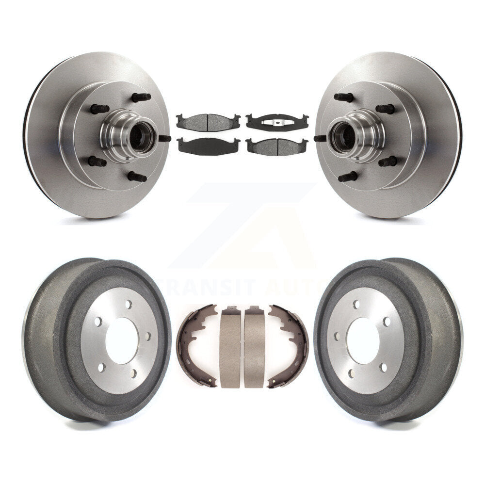 [Avant + Arrière] Kit de Disque et plaquette (semi-métallique) de frein pour 2000-2001 Ford E-150 Econoline 2-Wheel ABS K8S-103468