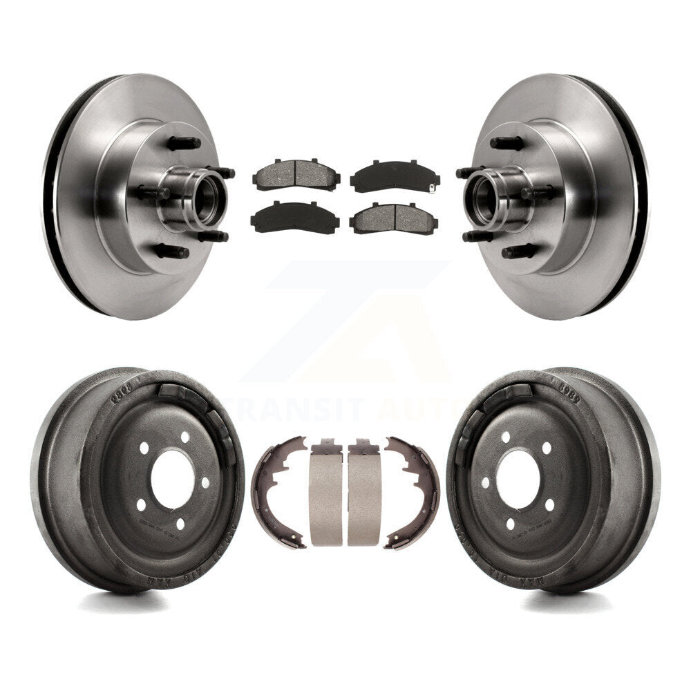 [Avant + Arrière] Kit de Disque et plaquette (semi-métallique) de frein pour Ford Ranger Mazda B2500 B3000 B4000 avec 10" Diameter K8S-103470