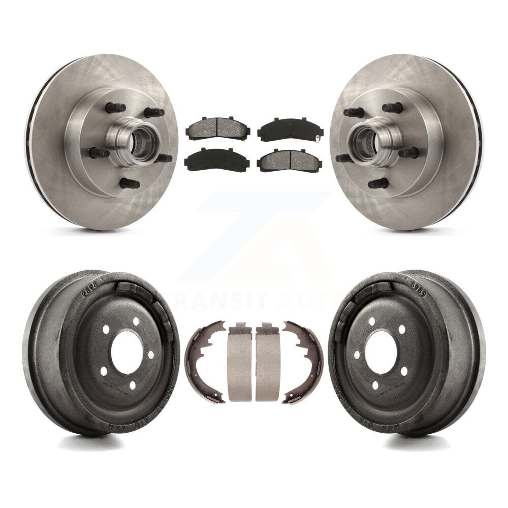 [Avant + Arrière] Kit de Disque et plaquette (semi-métallique) de frein pour 1998-1999 Mazda B4000 RWD avec 4-Wheel ABS avec 10" Diameter K8S-103474