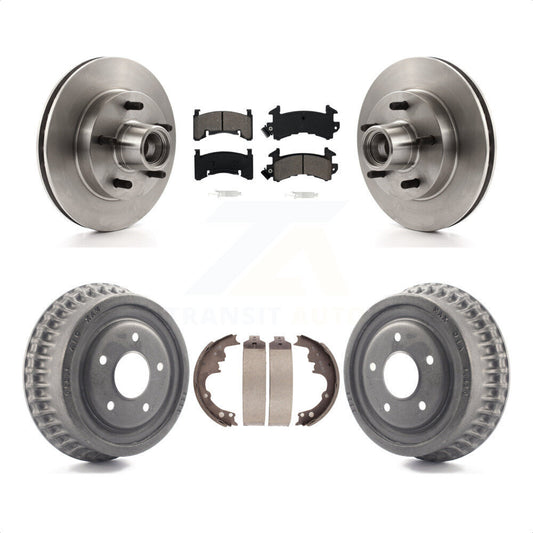 [Avant + Arrière] Kit de Disque et plaquette (semi-métallique) de frein pour Chevrolet S10 Camaro Pontiac Monte Carlo GMC Firebird Blazer El Camino Buick Regal S15 Oldsmobile Cutlass Supreme Jimmy K8S-103488 par Transit Auto