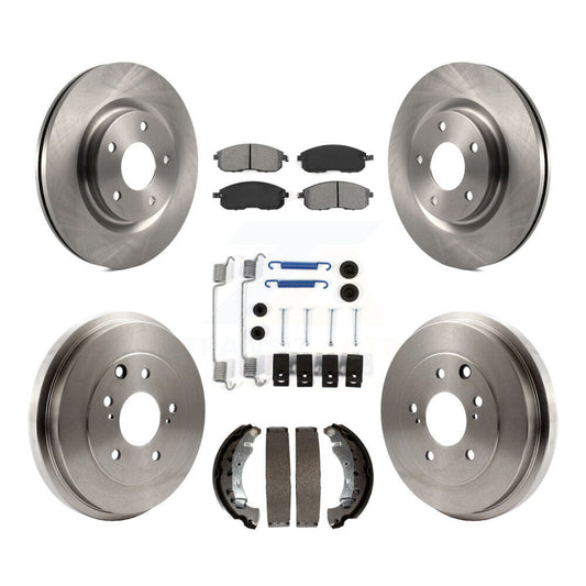 [Avant + Arrière] Kit de Disque et plaquette (semi-métallique) de frein pour 2017-2019 Nissan Sentra Turbocharged K8S-103495