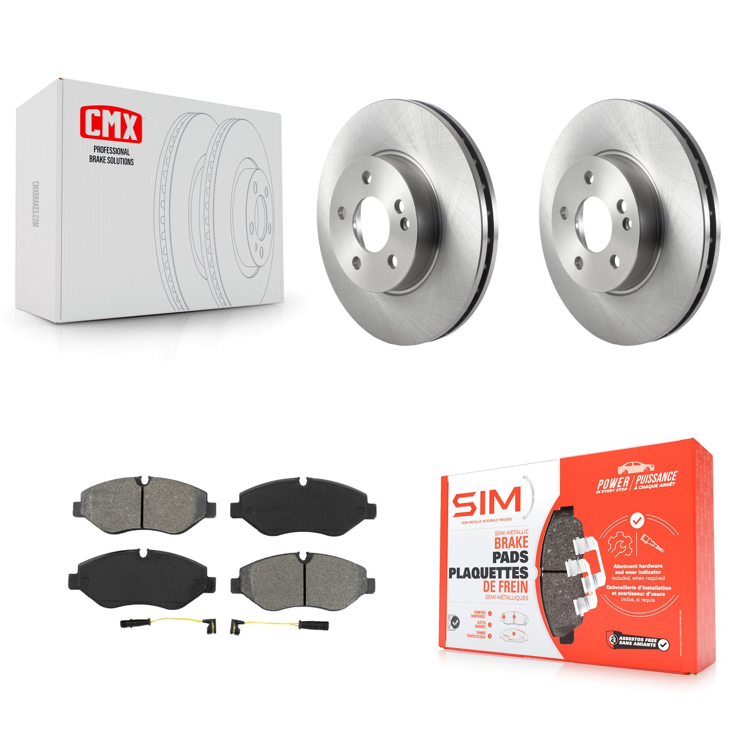 [Avant] Kit de Disque et plaquette (semi-métallique) de frein pour 2016-2020 Mercedes-Benz Metris K8S-103523