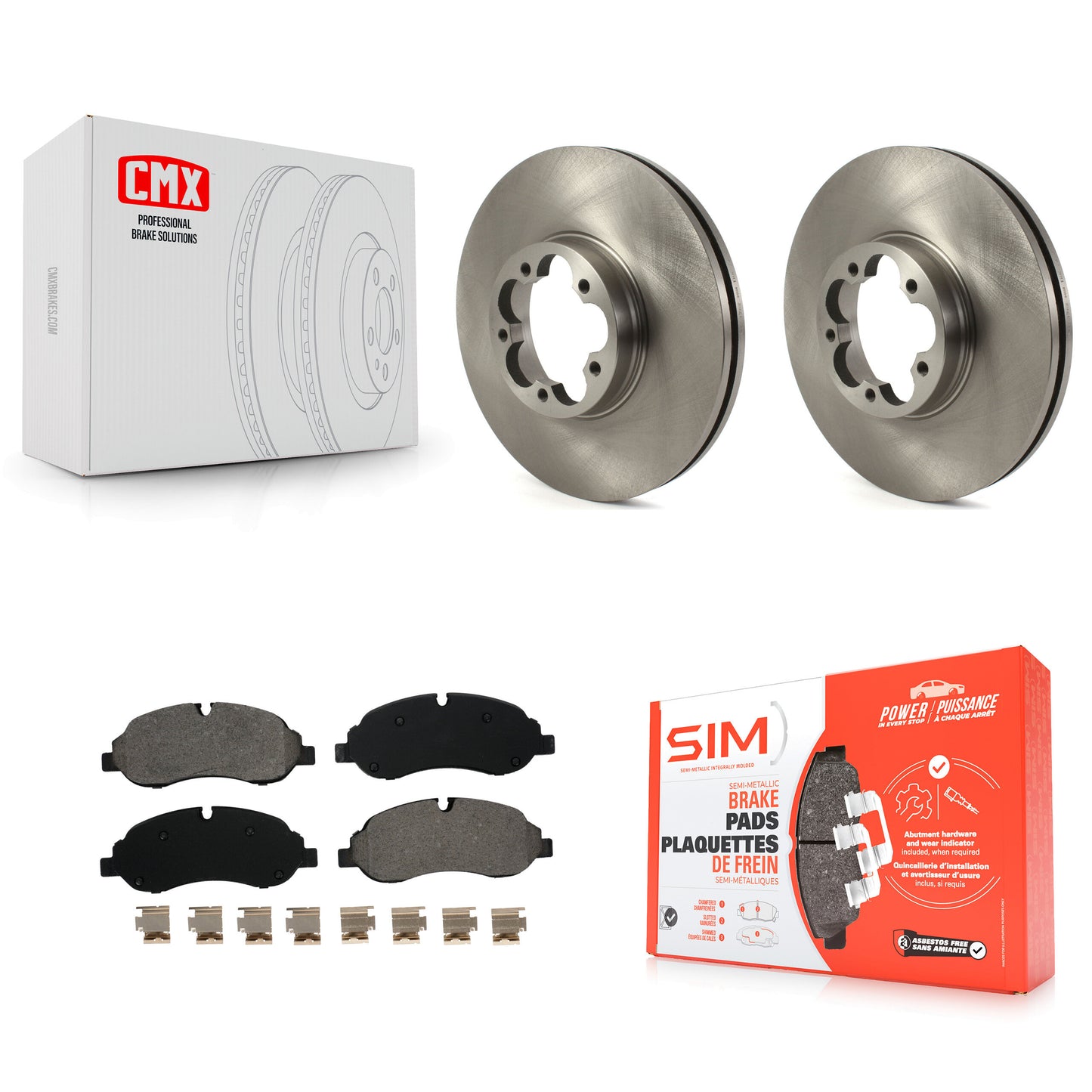 [Avant] Kit de Disque et plaquette (semi-métallique) de frein pour Ford Transit-350 HD K8S-103525