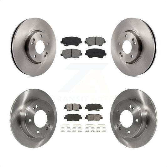 [Avant + Arrière] Kit de Disque et plaquette (semi-métallique) de frein pour 2017 Kia Forte Koup SX K8S-103537 par Transit Auto