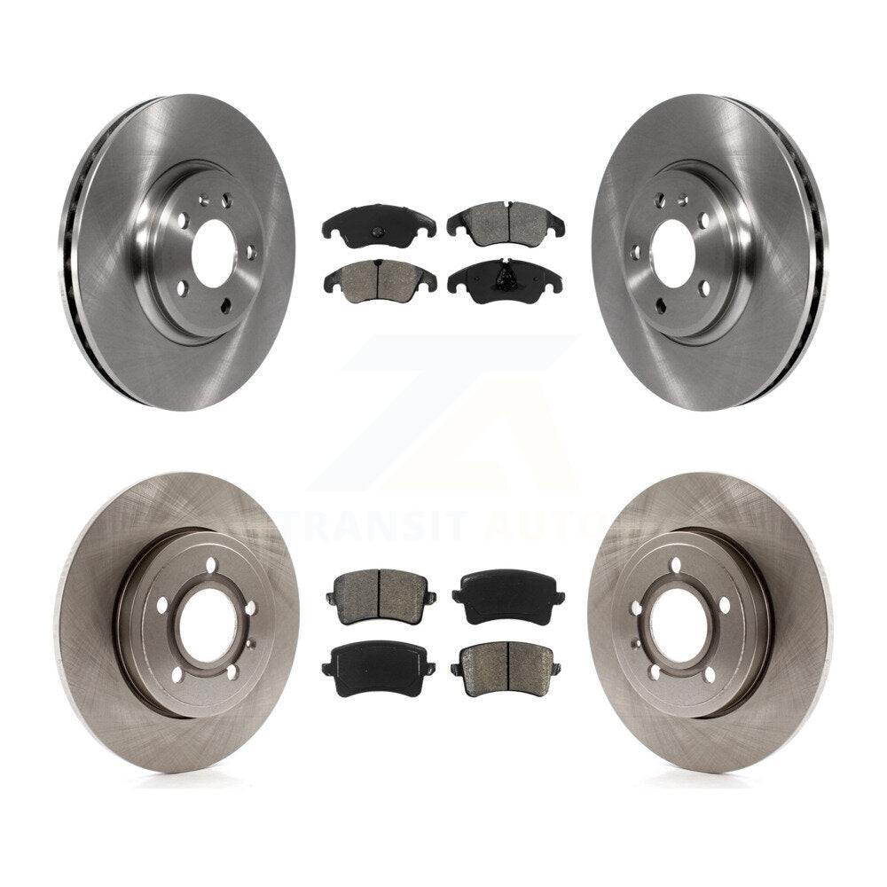 [Avant + Arrière] Kit de Disque et plaquette (semi-métallique) de frein pour 2009 Audi A4 Quattro Sedan Wagon avec 288mm Diameter Rotor K8S-103539