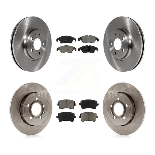 [Avant + Arrière] Kit de Disque et plaquette (semi-métallique) de frein pour 2009 Audi A4 Quattro Sedan Wagon avec 288mm Diameter Rotor K8S-103539