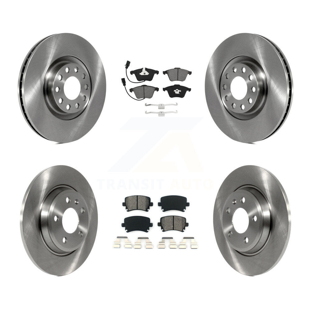 [Avant + Arrière] Kit de Disque et plaquette (semi-métallique) de frein pour 2009 Audi A4 Quattro Convertible avec 300mm Diameter Rotor K8S-103540