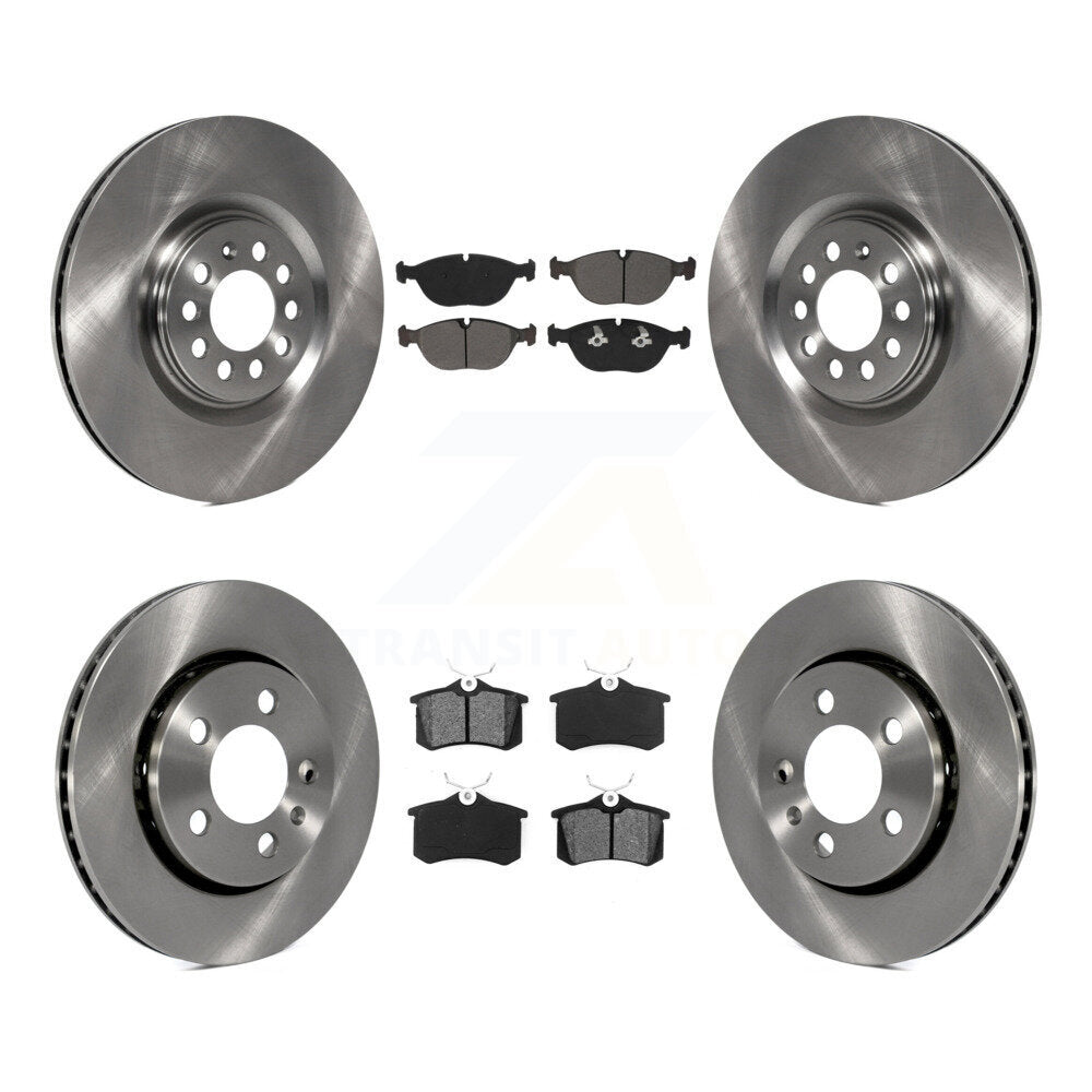 [Avant + Arrière] Kit de Disque et plaquette (semi-métallique) de frein pour 2006 Audi TT Quattro 3.2L avec 256mm Diameter Rotor K8S-103541