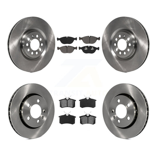 [Avant + Arrière] Kit de Disque et plaquette (semi-métallique) de frein pour 2006 Audi TT Quattro 3.2L avec 256mm Diameter Rotor K8S-103541