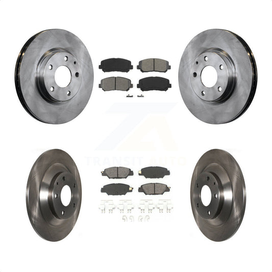 [Avant + Arrière] Kit de Disque et plaquette (semi-métallique) de frein pour 2015 Mazda CX-5 avec Electric Parking K8S-103545 par Transit Auto