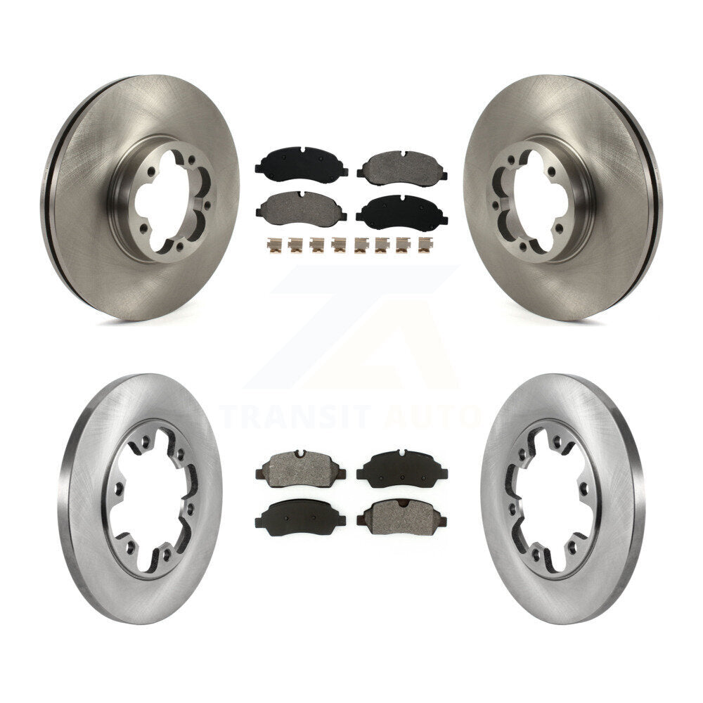 [Avant + Arrière] Kit de Disque et plaquette (semi-métallique) de frein pour 2015-2019 Ford Transit-350 HD avec 6 Lug Wheels K8S-103554