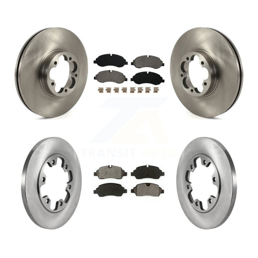 [Avant + Arrière] Kit de Disque et plaquette (semi-métallique) de frein pour 2015-2019 Ford Transit-350 HD avec 6 Lug Wheels K8S-103554