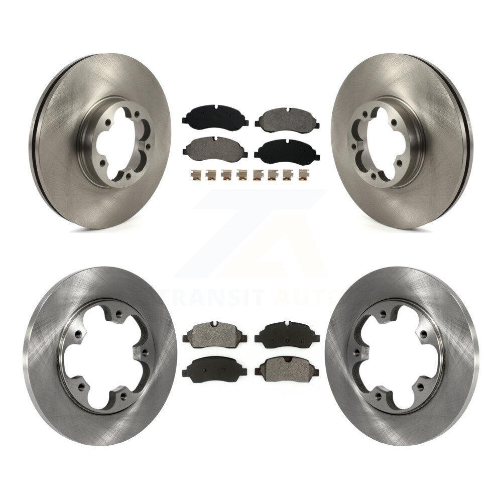 [Avant + Arrière] Kit de Disque et plaquette (semi-métallique) de frein pour 2016 Ford Transit-350 HD avec 5 Lug Wheels K8S-103555