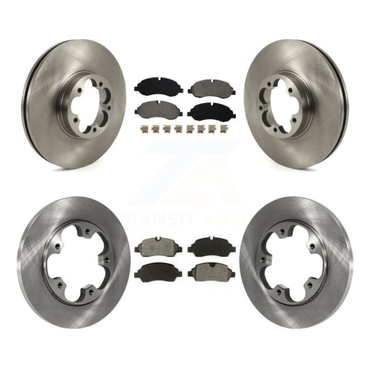 [Avant + Arrière] Kit de Disque et plaquette (semi-métallique) de frein pour 2016 Ford Transit-350 HD avec 5 Lug Wheels K8S-103555