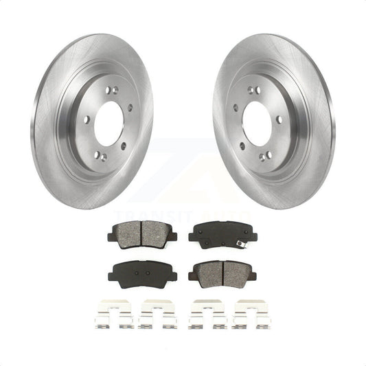 [Arrière] Kit de Disque et plaquette (semi-métallique) de frein pour 2017 Kia Cadenza Limited Technology avec Electric Parking K8S-103569 par Transit Auto